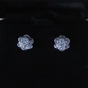 Diamond Flower Earrings